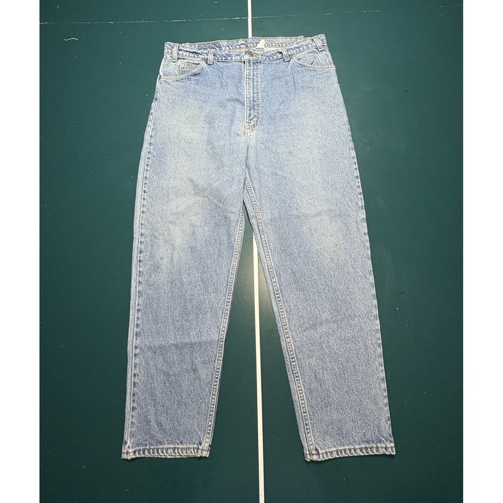 Vintage Levis 550 Jeans Men 40x30 Orange Tab Light Wash Faded Pants 90s USA Made
